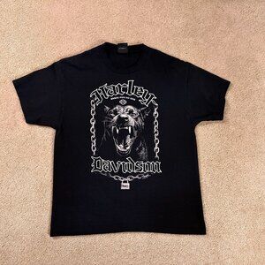 Harley Davidson Rottweiler Dog Honky Tonk Nashville T-Shirt Adult Large Biker